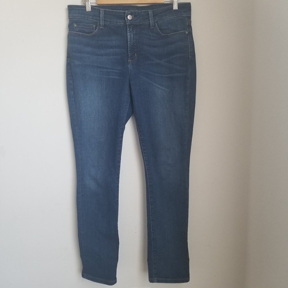 NYDJ Not Your Daughters Jeans Women 12 Alina Wide Cuff Ankle Lift X Tuck Stretch